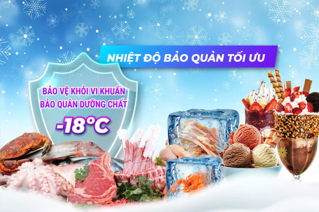 1099KA 10 - Tủ đông Sanaky VH-1099KA 750 lít Tủ đông Sanaky VH-1099KA có thể sử dụng ở nhiệt độ âm sâu đến âm 18 độ C
