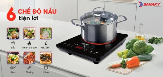 bep hong ngoai vh 6100hg new3 - Bếp hồng ngoại đơn Sanaky VH-6100HG Bếp Hồng Ngoại Sanaky VH-6100HG với 6 chế độ nấu da dạng