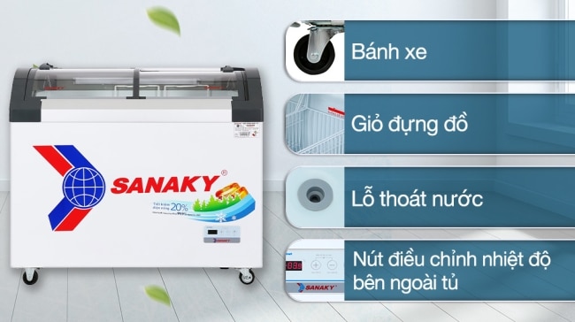 cac tien ich cua tu dong sanaky vh 3899kb 280 lit - Tủ đông Sanaky VH-3899KB 280 lít Các tiện ích của tủ đông Sanaky VH-3899KB