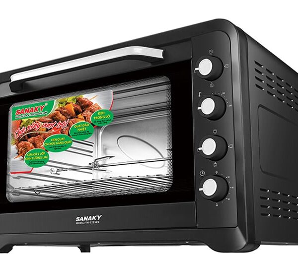Lò nướng Sanaky 120 lít VH-129S2D võ thép sơn tĩnh điện màu đen chính hãng