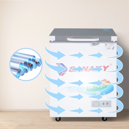 sanakky vh 1599hyk dan lanh dong - Tủ đông Sanaky VH-1599HYK 100 lít Tủ đông Sanaky VH-1599HYKD dàn lạnh ống đồng công nghệ làm lạnh 360 dộ