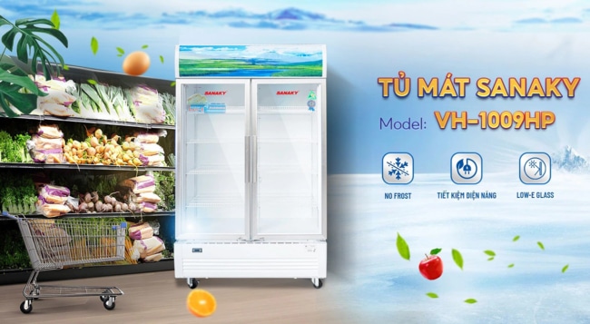 sanaky 900 lit vh 1009hp co thiet ke moi - Tủ mát Sanaky VH-1009HP 900 lít Tủ mát Sanaky 900 lít VH-1009HP có thiết kế mới