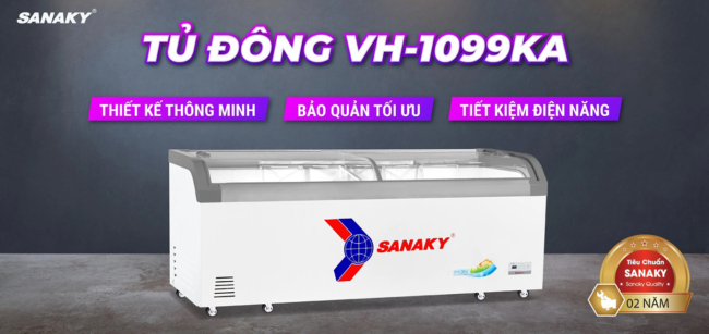 sanaky vh 1099ka thiet ke thong minh tiet kiem dien nang - Tủ đông Sanaky VH-1099KA 750 lít Tủ đông Sanaky VH-1099KA có nhiều tính năng nổi bật mới