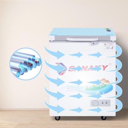 sanaky vh 1599hykd dan lanh dong - Tủ đông Sanaky VH-1599HYKD 100 lít Tủ đông Sanaky 100 lít VH-1599HYKD dàn lạnh ống đồng