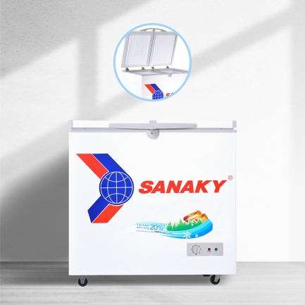 sanaky vh 2299a1 hai canh mo - Tủ đông Sanaky VH-2299A1 175 lít Tủ đông Sanaky VH-2299A1 với thiết kế hai cánh mở