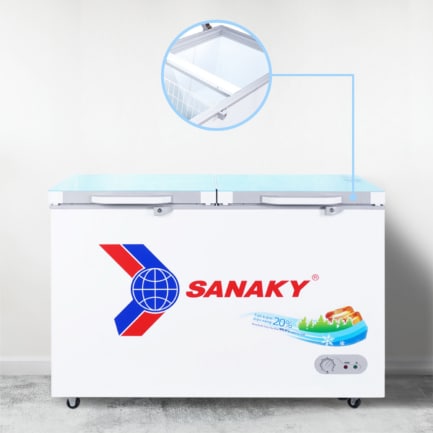 sanaky vh 3699a2kd long coi tu phang - Tủ đông Sanaky VH-3699A2KD 270 lít Lòng tủ đông VG-3699A2KD là côi phẳng phủ nhựa