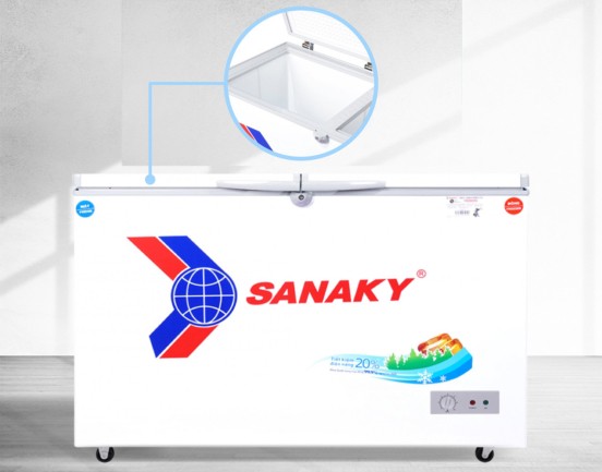 sanaky vh 3699w1 long tu coi phang phu nhua - Tủ đông Sanaky VH-3699W1 260 lít Lòng tủ được làm từ côi phẳng phủ nhựa giữ nhiệt tốt hạn chế đóng tuyết