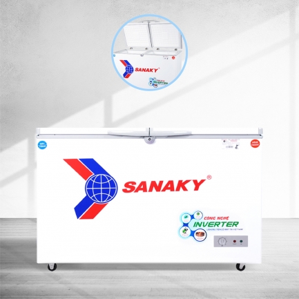 sanaky vh 3699w3 hai canh mo - Tủ đông Sanaky VH-3699W3 260 lít Inverter Tủ đông Sanaky VH-3699W3 Thiết kế 2 cánh mở tiện lợi