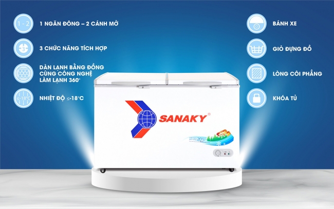 sanaky vh 5699hy tinh nang noi bat - Tủ đông Sanaky VH-5699HY 410 lít Một số tính năng nổi bật của tủ đông Sanaky 410 lít VH-5699HY