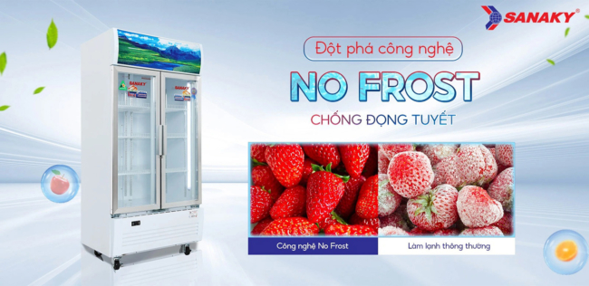 sanaky vh 6009hp co cong nghe no frost khong dong tuyet - Tủ mát Sanaky VH-6009HP 500 lít Tủ mát Sanaky VH-6009HP 500 lít áp dụng công nghệ mới No Frost chống đọng tuyết tối đa