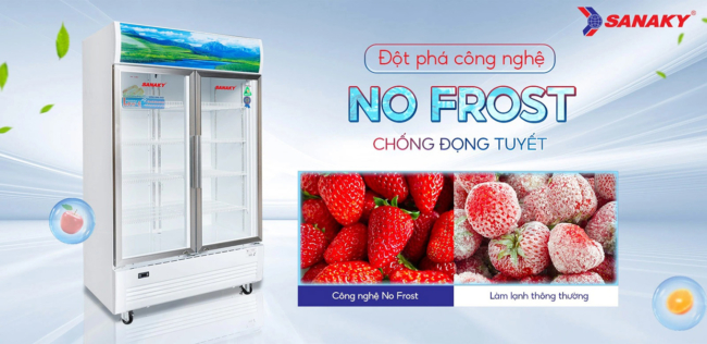 sanaky vh 8009hp co cong nghe no frost chong dong suong - Tủ mát Sanaky VH-8009HP 700 lít Tủ mát Sanaky 700 lít VH-8009HP áp dụng công nghệ mới No Frost chống đọng tuyết tối đa