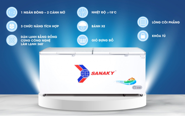 sanaky vh 8699hy tinh nang noi bat - Tủ đông Sanaky VH-8699HY 761 lít Một số tính năng nổi bật của tủ đông Sanaky VH-8699HY dung tích 761 lít