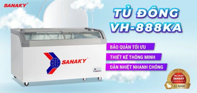 sanaky vh 888ka 500 lit thiet ke moi - Tủ đông Sanaky VH-888KA 500 lít Tủ đông Sanaky VH-888KA dung tích 500 lít có thiết kế mới đa chức năng