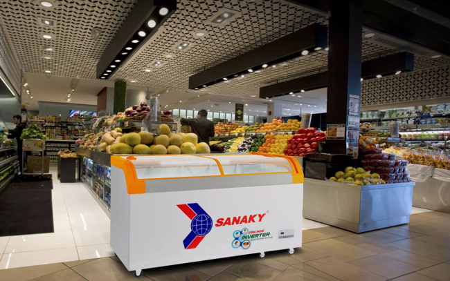 sanaky vh 899k3a khong gian demo - Tủ đông Sanaky VH-899K3A 500 lít Inverter Tủ đông Sanaky VH-899K3A 500 lít inverter demo không gian sử dụng