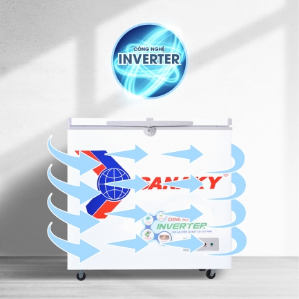 sanaky vh2599a3 inverter - Tủ đông Sanaky VH-2599A3 208 lít Inverter Tủ đông Sanaky VH-2599A3 có công nghệ inverter tiết kiệm điện năng