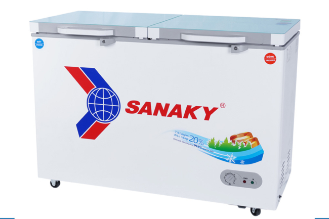 tu dong sanaky 280 lit vh 4099w2kd dan lanh dong - Tủ đông Sanaky VH-4099W2KD 280 lít Tổng quan thết kế của tủ đông mát Sanaky VH-4099W2KD