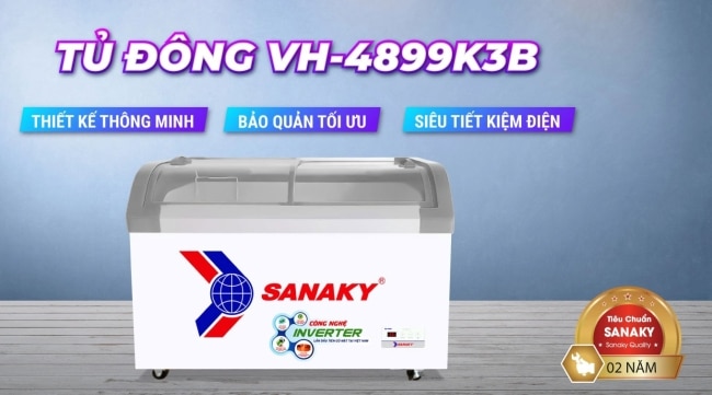 tu dong sanaky inverter 350 lit vh 4899k3b thiet ke moi hien dai - Tủ đông Sanaky VH-4899K3B 350 lít Inverter Một số tính năng nổi bật của tủ đông Sanaky VH-4899K3B 350 lít inverter