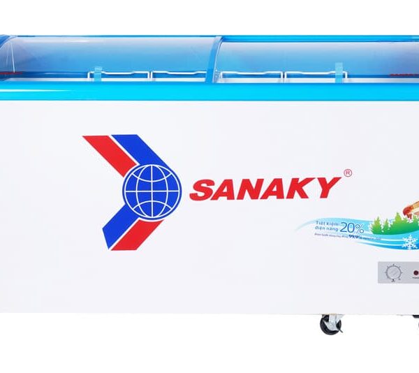 Tủ đông Sanaky VH-6899K 437 lít nắp kính lùa cong chính hãng