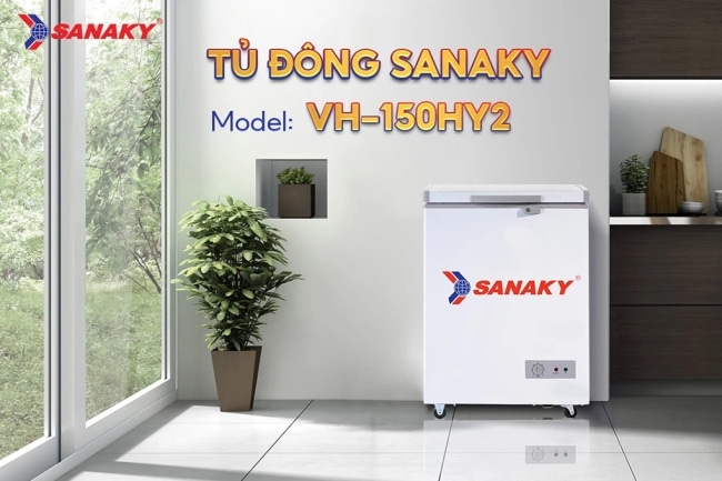 tu dong sanaky vh 150hy2 100 lit the he moi - Tủ đông Sanaky VH-150HY2 100 lít Tủ đông Sanaky VH-150HY2 100 lít với thiết kế công nghệ mới