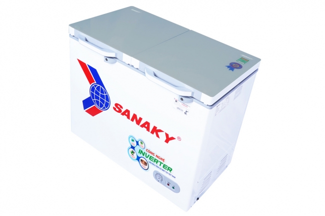 tu dong sanaky vh 2599a4k 2 - Tủ đông Sanaky VH-2599A4K 208 lít Inverter Dòng tủ đông Sanaky VH-2599A4K 208 lít inverter có nắp phủ lớp kính cường lực thế hệ mới