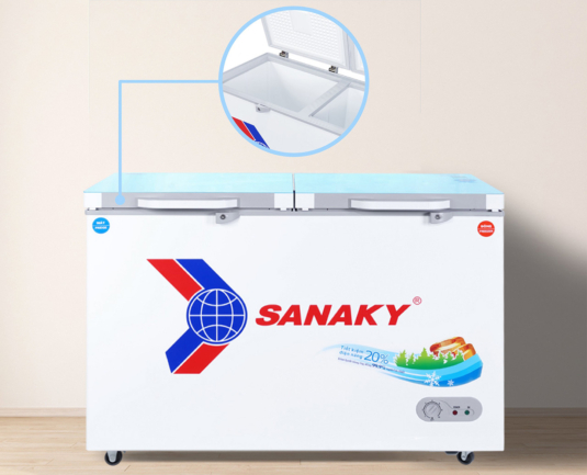 tu dong sanaky vh 3699w2kd long tu coi phang - Tủ đông Sanaky VH-3699W2KD 260 lít Tủ đông Sanaky VH-3699W2KD 260 lít có lòng tủ côi phẳng hạn chế đóng tuyết