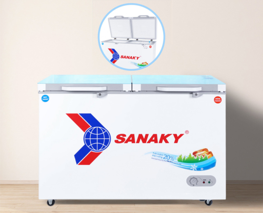 tu dong sanaky vh 4099w2kd co 2 ngan 2 canh mo - Tủ đông Sanaky VH-4099W2KD 280 lít Tủ đông Sanaky 280 lít VH-4099W2KD có thiết kế 2 ngăn 2 cánh mở