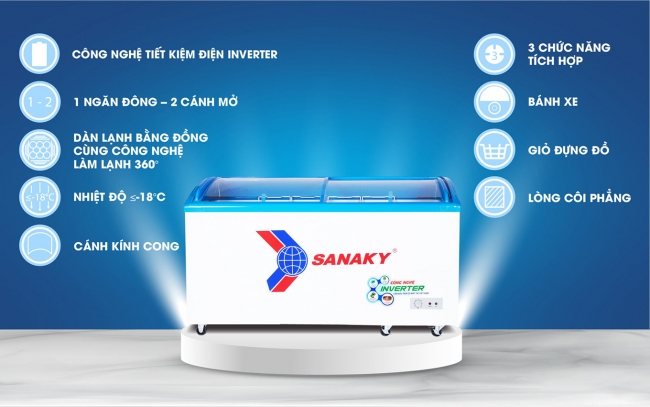 tu dong sanaky vh 6899k3 tinh nang - Tủ đông Sanaky VH-6899K3 437 lít Inverter Một số tính năng nổi bật của tủ đông Sanaky VH-6899K3