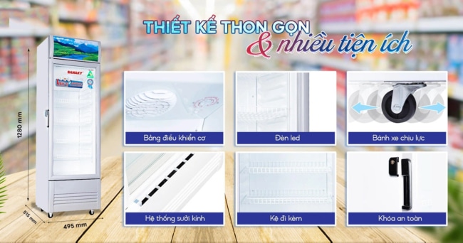 tu mat sanaky 130 lit vh 168kl co nhieu tien ich - Tủ mát Sanaky VH-168KL 130 lít Tủ mát Sanaky 130 lít VH-168KL có nhiều tiện ích nổi bật