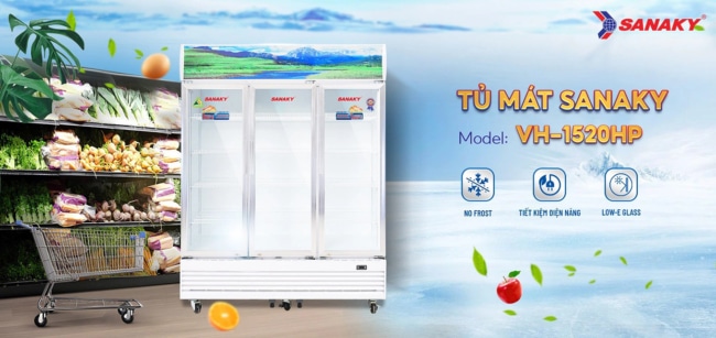 tu mat sanaky 1400 lit vh 1520hp co thiet ke moi - Tủ mát Sanaky VH-1520HP 1400 lít Tủ mát Sanaky VH-1520HP thế hệ mới