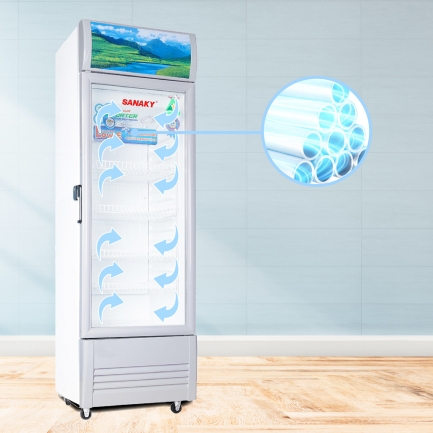 tu mat sanaky dan lanh nhom - Tủ mát Sanaky VH-408K3L 340 lít Inverter Tủ mát Sanaky inverter VH-408K3L dàn lạnh ống nhôm làm lạnh nhanh