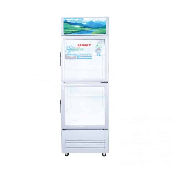 Tủ mát Sanaky inverter 170 lít VH-218W3L 2 cánh mở trên dưới