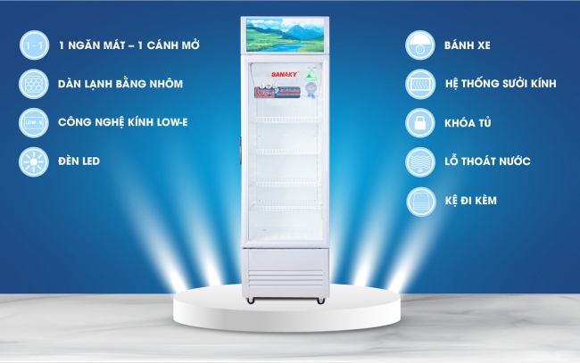 vh 168kl 218kl 258kl 308kl 358kl 408kl tinh nang - Tủ mát Sanaky VH-308KL 240 lít Tính năng nổi bật của tủ mát Sanaky VH-308KL 240 lít