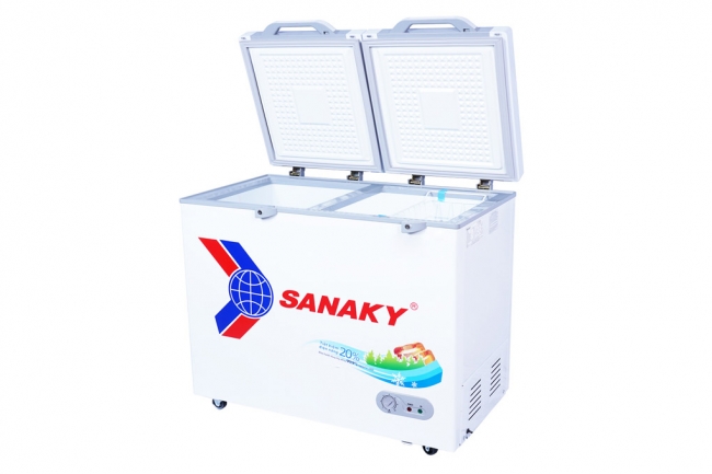 VH 2899a2kd 2 - Tủ đông Sanaky VH-2899A2KD 235 lít Tủ đông Sanaky VH-2899A2KD có thiết kế 1 ngăn đông 2 cửa dỡ tiện lợi