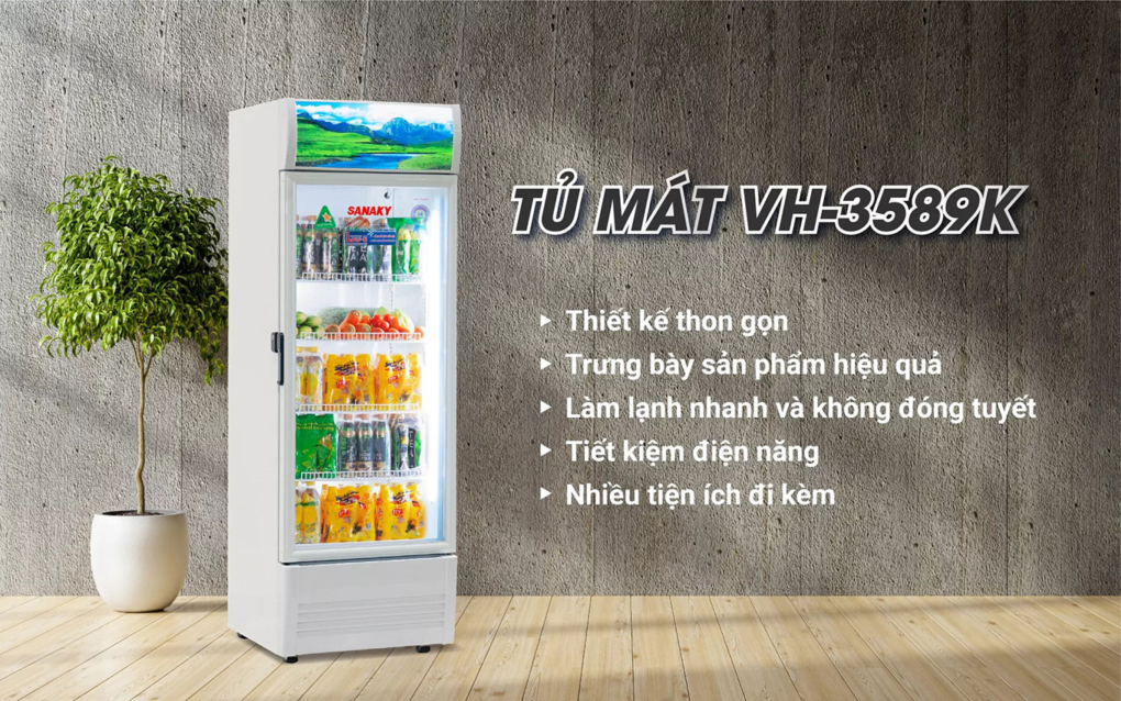 vh 3089k tinh nang - Tủ mát Sanaky VH-3089K 300 lít Tính năng nổi bật của tủ mát Sanaky 300 lít VH-3089K dàn lạnh đồng không đóng tuyết