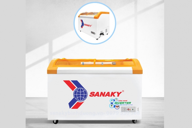 VH 3899K3B 5 - Tủ đông Sanaky VH-3899K3B 280 lít Inverter Tủ đông Sanaky VH-3899K3B inverter 2 cánh kính lùa